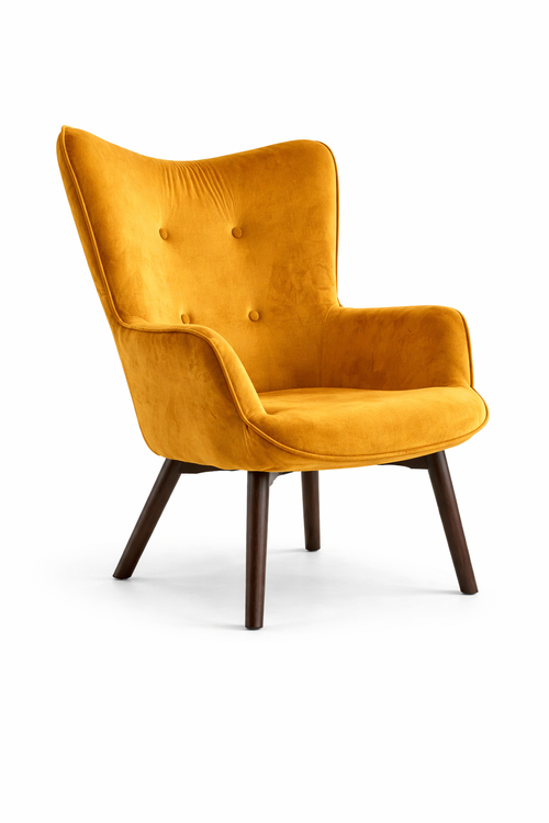 Sillón Scandy Moderno Tapizada | Color Mostaza